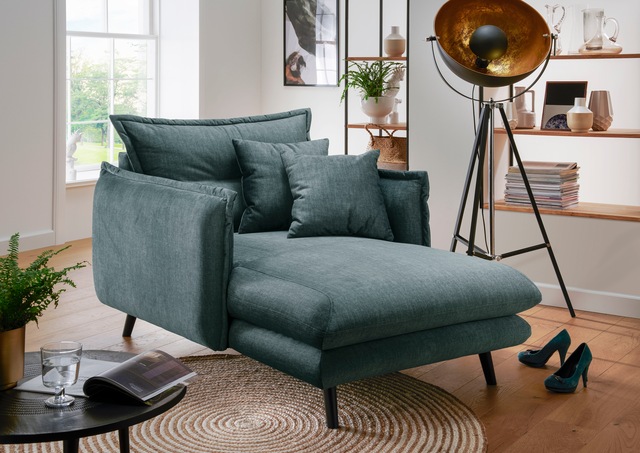 INOSIGN Loveseat »Lazio« moderner Sessel mit einer bequemen Polsterung, 2 Stk. Zierkissen