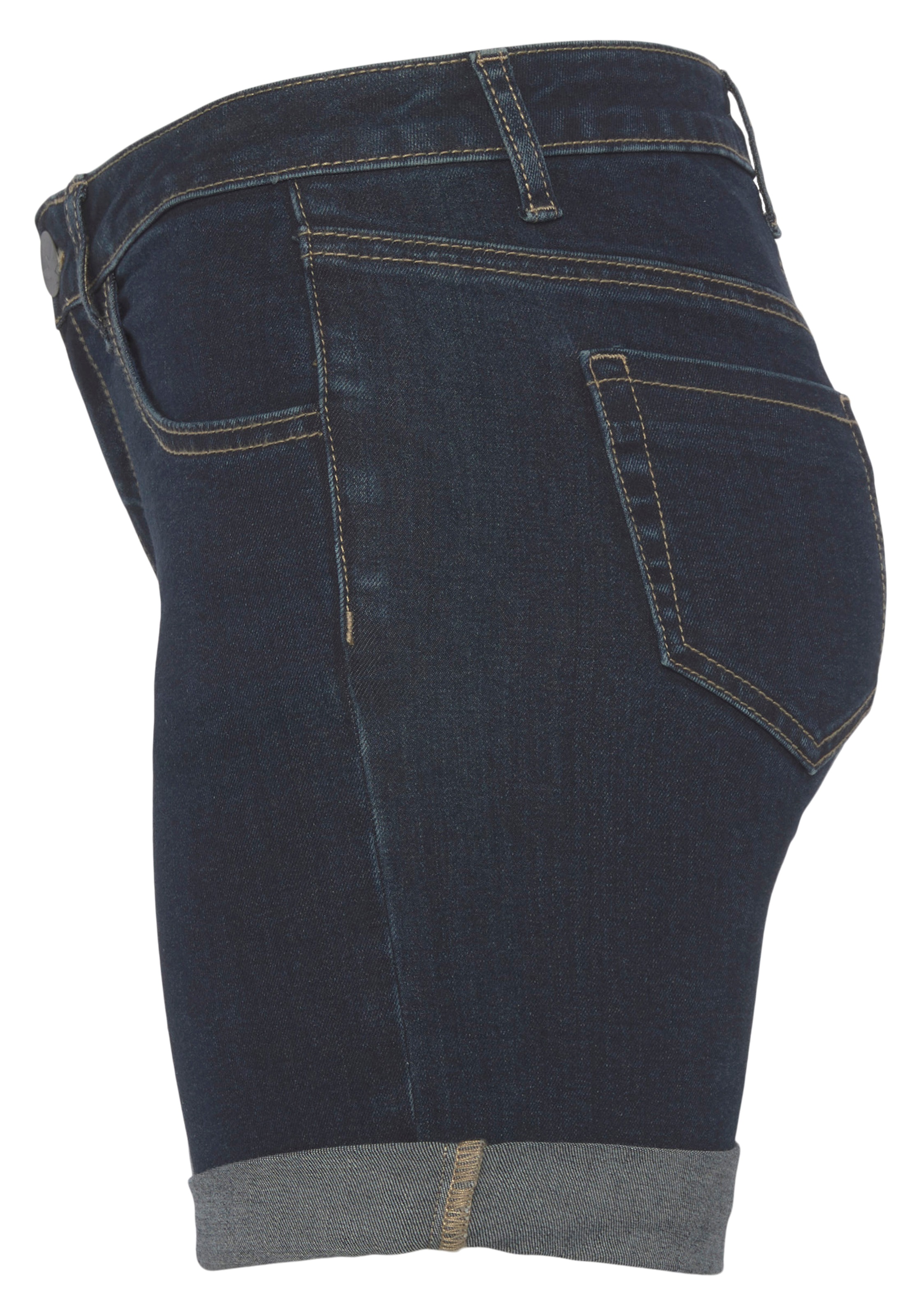 Arizona Jeansshorts »Ultra-Stretch«, extra eng geschnitten,  krempelbare Beinabschlüsse