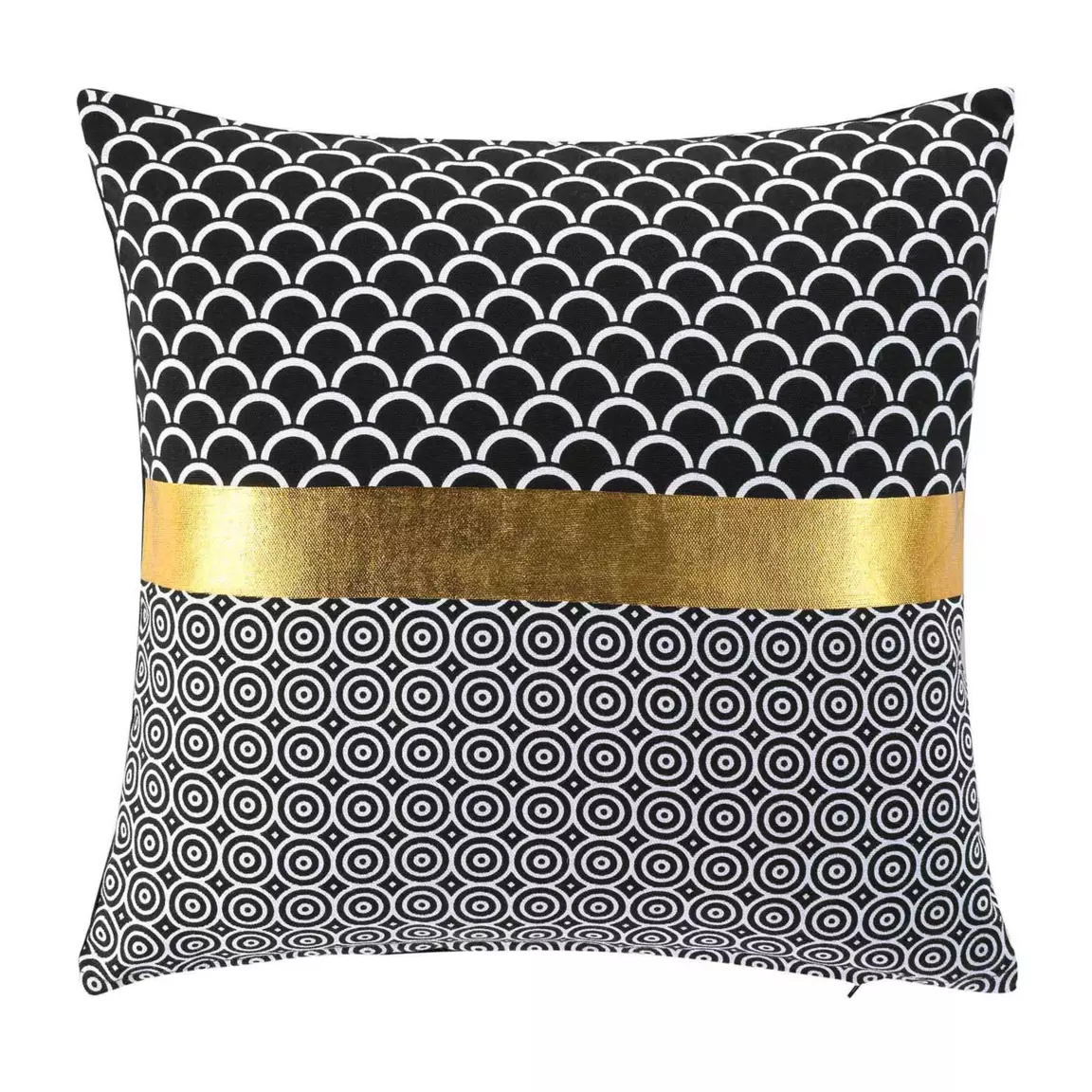 Housse de coussin carrée coton (40 x 40 cm) Blackor Noire