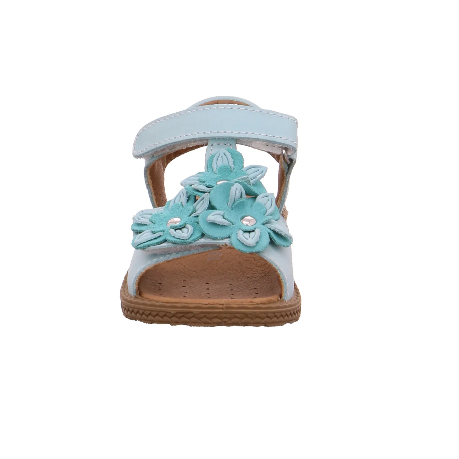 SCHUHENGEL Kleinkinder-Sandale Türkis Leder  Sommerschuh