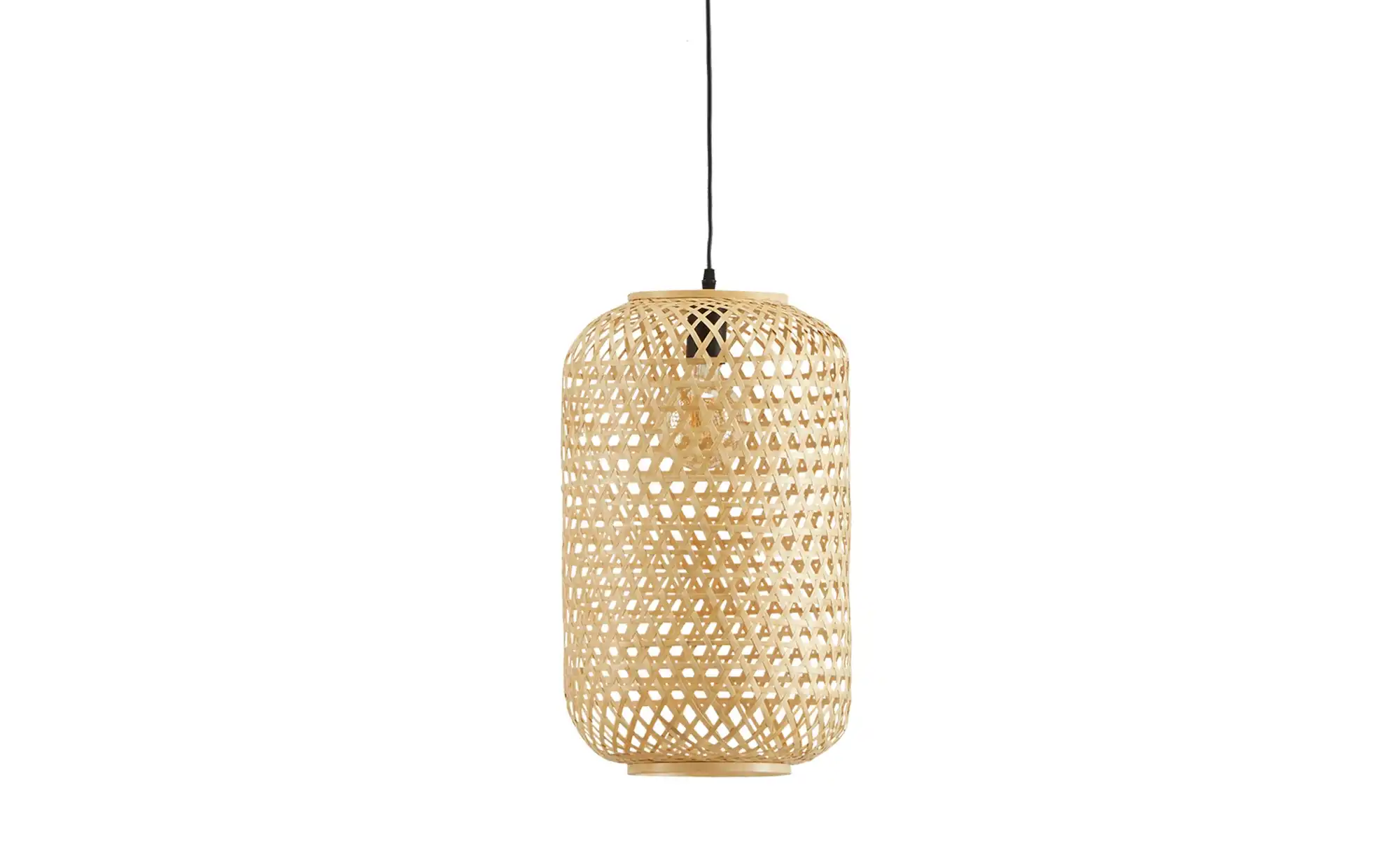 KHG Pendelleuchte, 1-flammig, Rattan-geflecht, natur ´groß`