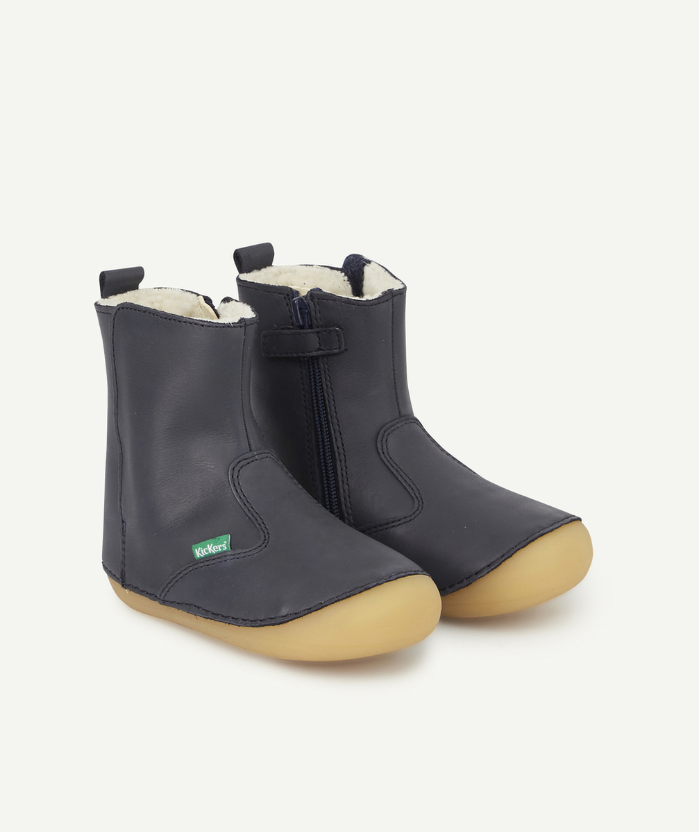 KICKERSBOOTS BLEU MARINE ZIPPÉE BÉBÉ