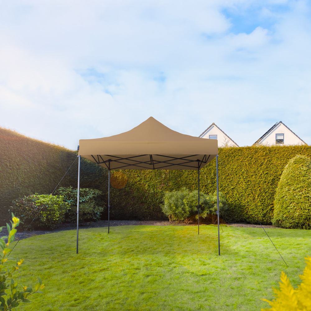 VONROC Premium 3x3m easy-up partytent - Beige