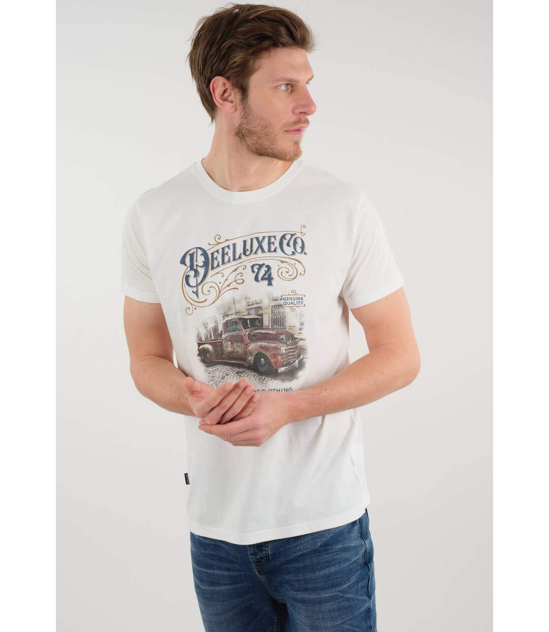 T-shirt col rond jersey coton RUSTY