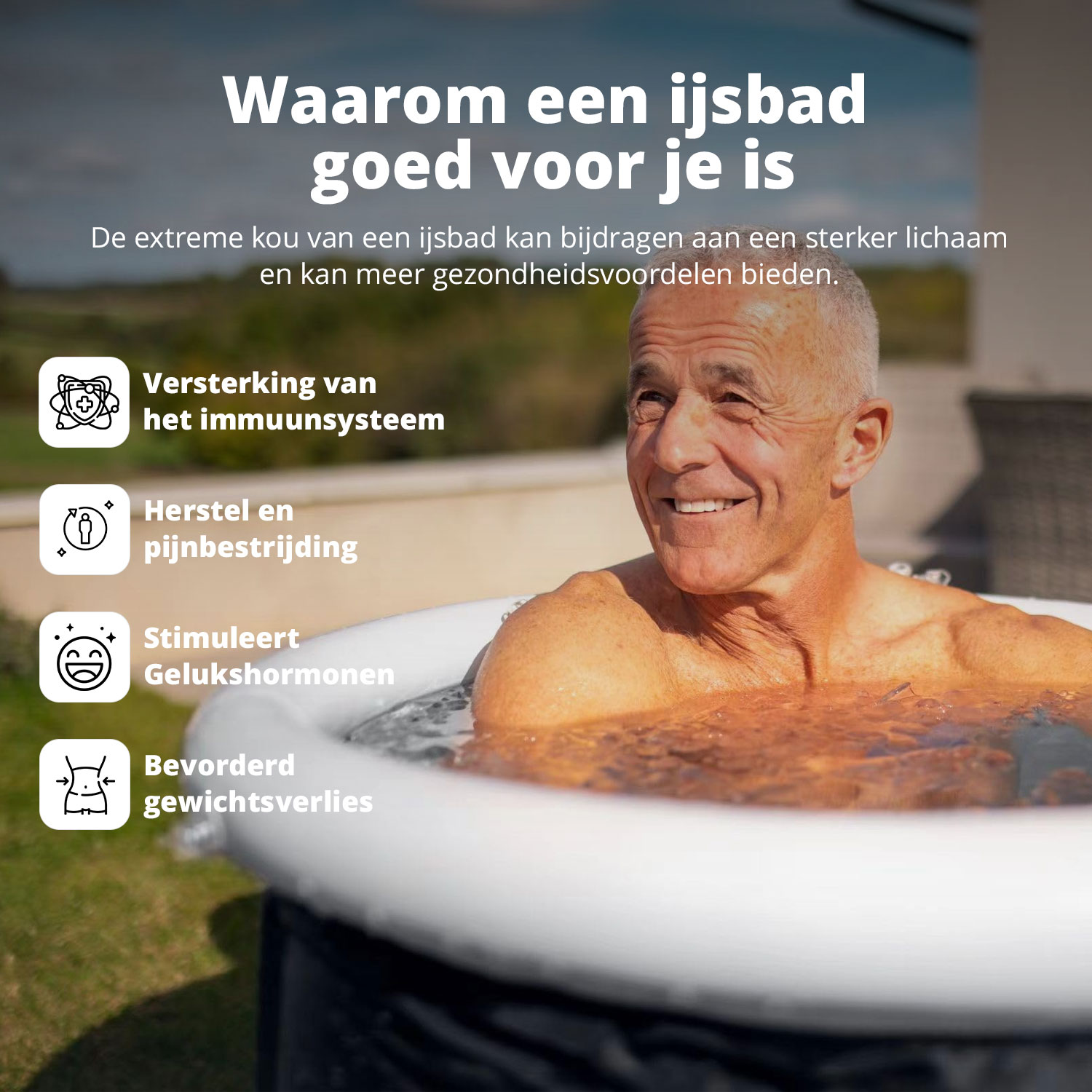 FlinQ opvouwbaar outdoor zitbad