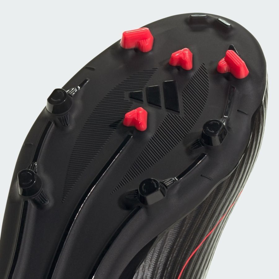 adidas F50 League FG/AG Stealth Victory - Noir/Argenté/Lucid Red Enfant