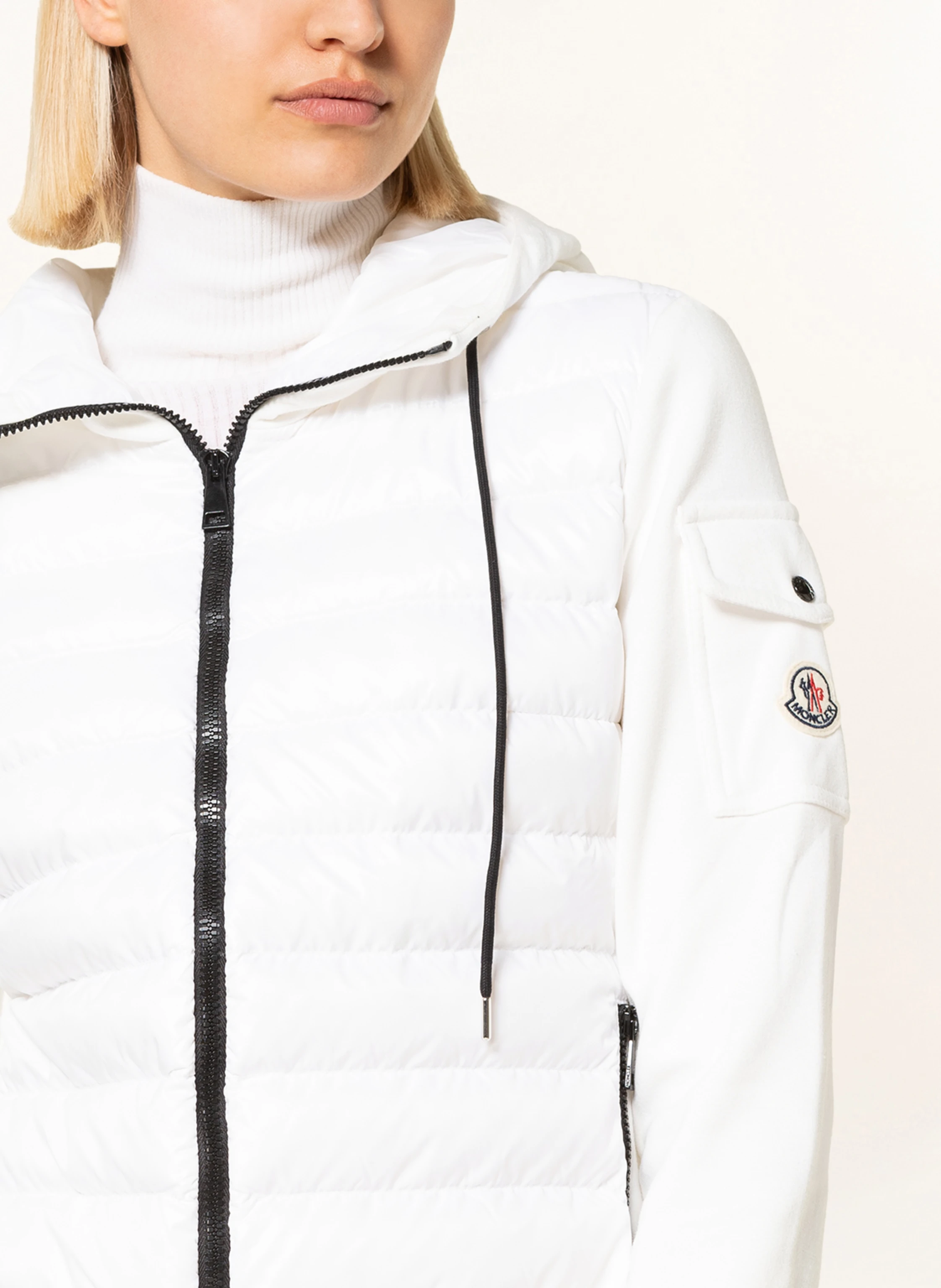 MONCLER Sweatjacke im Materialmix