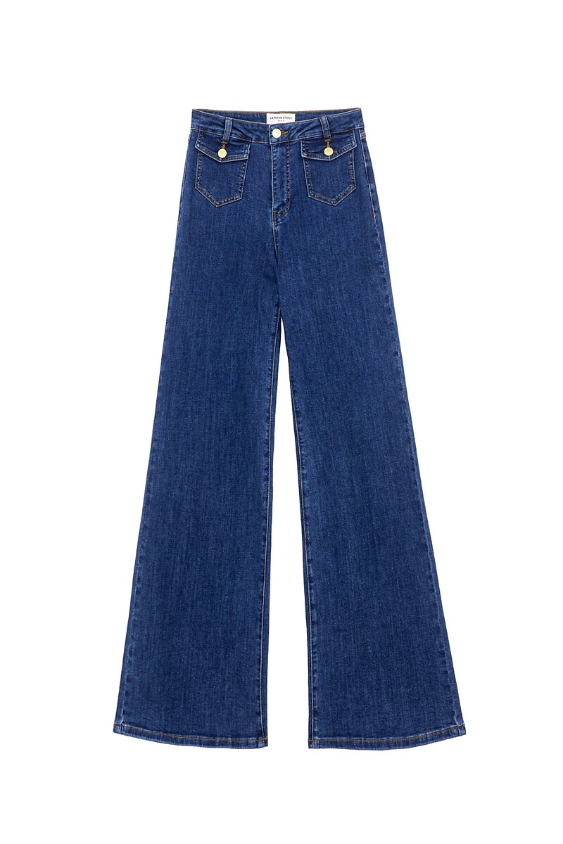 LA PETITE ETOILE<br>Calça jeans com etiqueta PEYTON