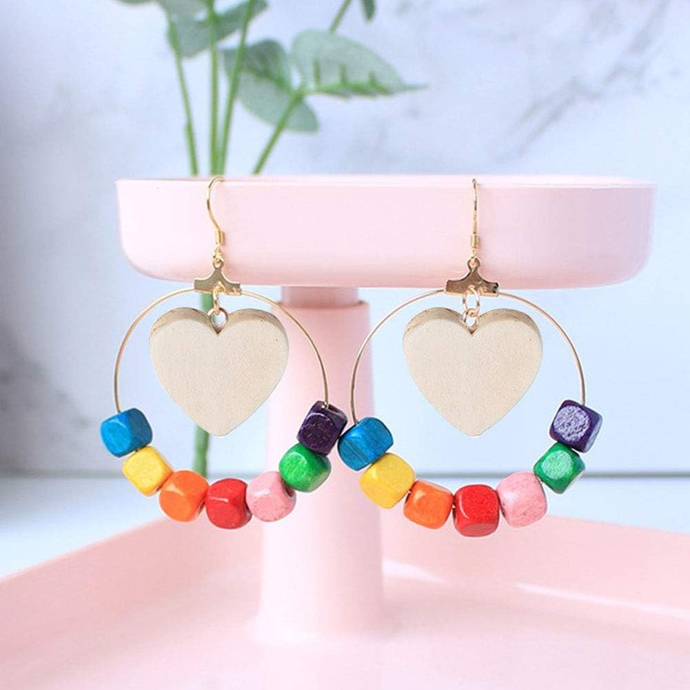 (50er Set) 20mm Holz Herz Perlen DIY Bastel Schmuck Zwischenperle für Armband / Kette - Braun