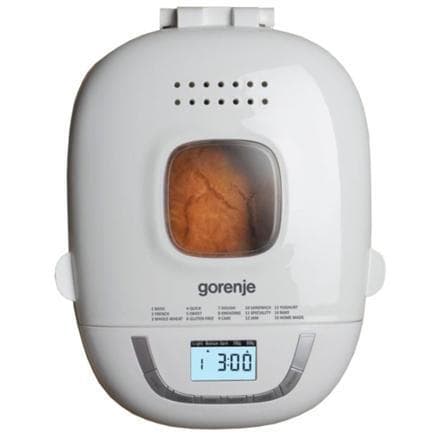 Gorenje Brødmaskine BM910WII Effekt 550 W, Antal programmer 15, Display LCD, Hvid