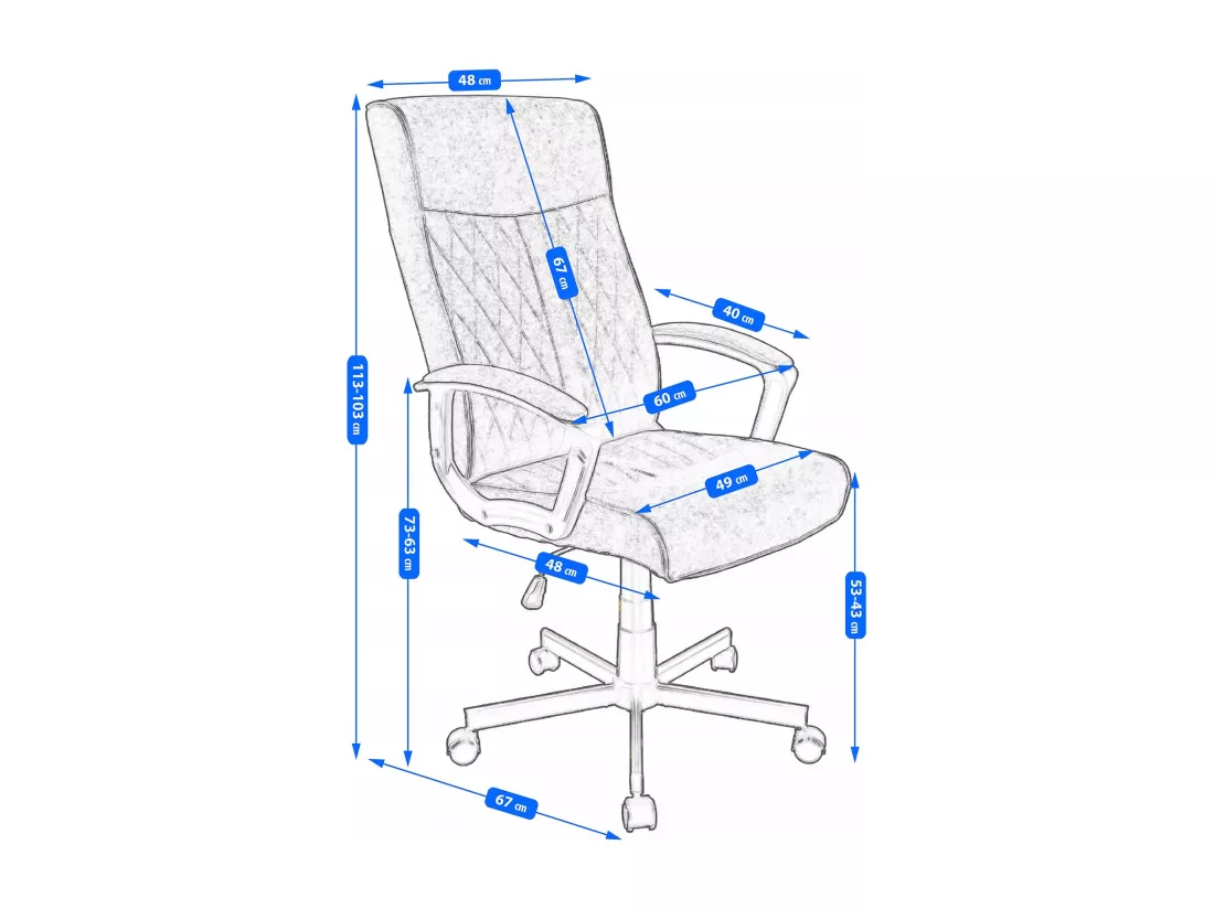 Fauteuil COMFORT en cuir écologique noir