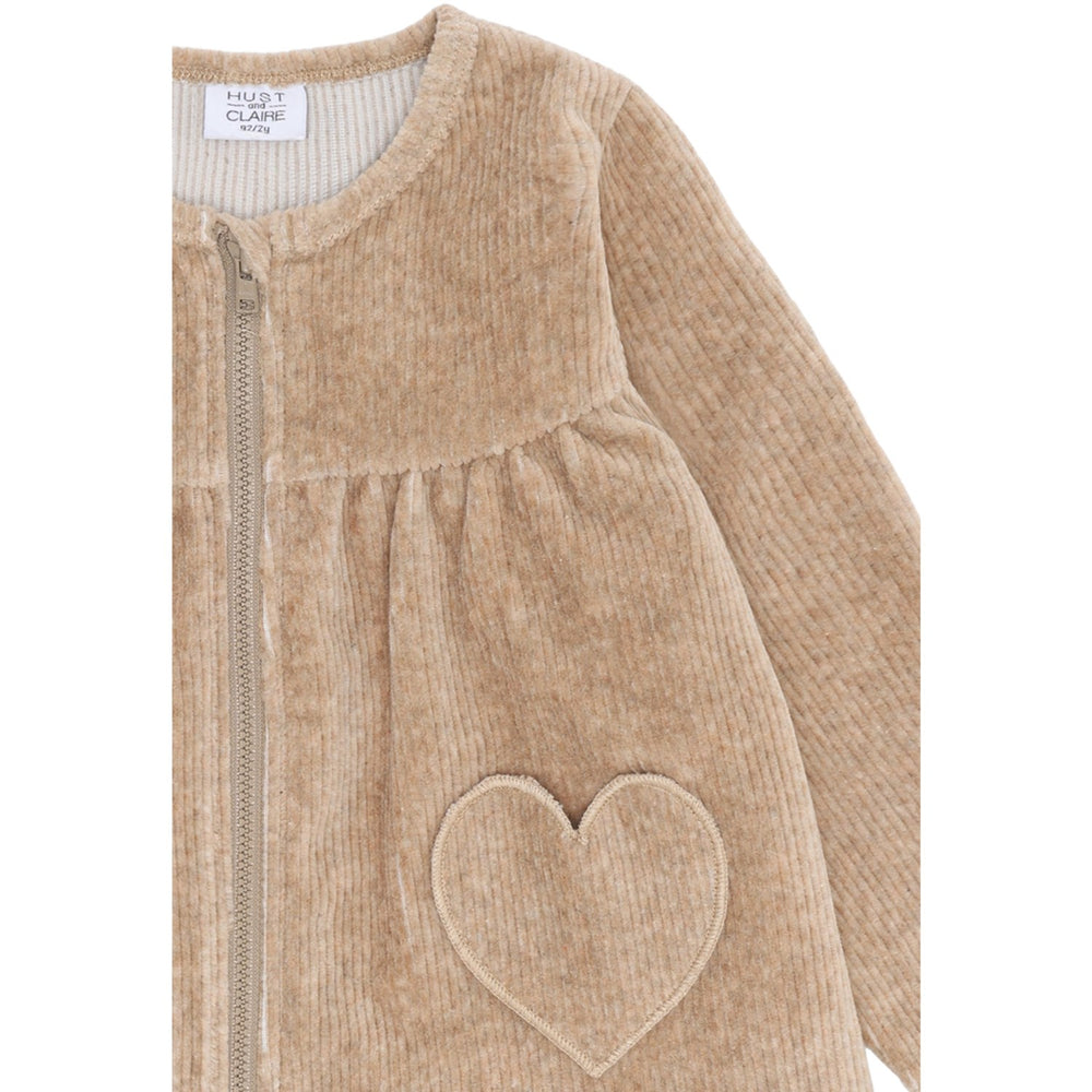 Køb Hust & Claire Biscuit Sicillia Ottoman Velour Solid