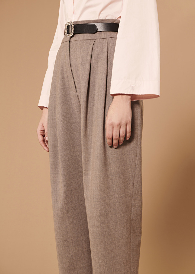 Pantalon Philadelphiabeige en flanelle