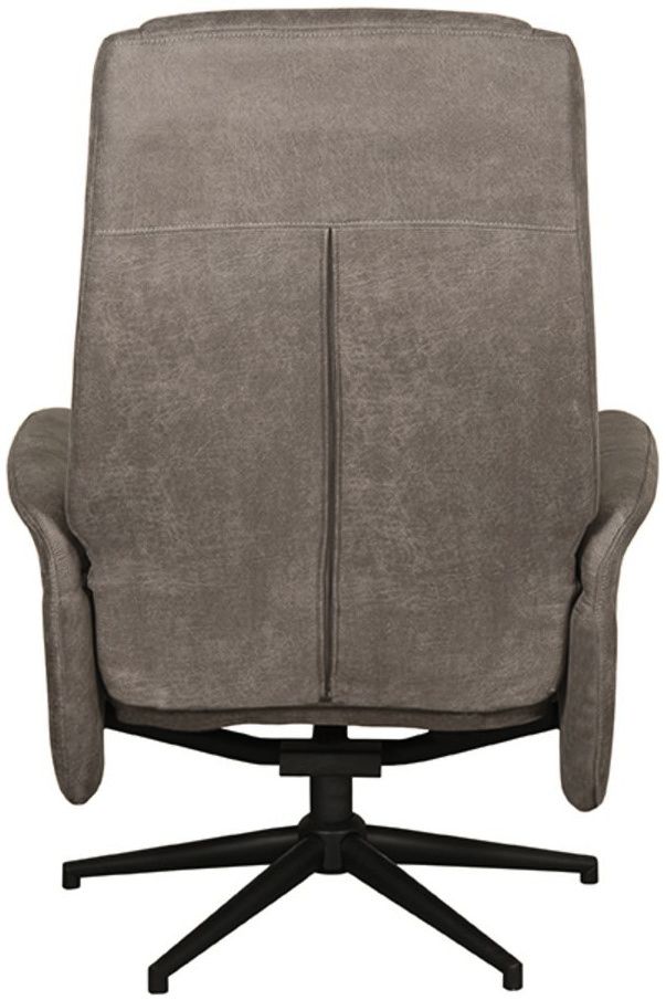 Relaxfauteuil met hocker Taupe Micro Suede CH-73.011 Bergen B77 x D76 x H105 cm
