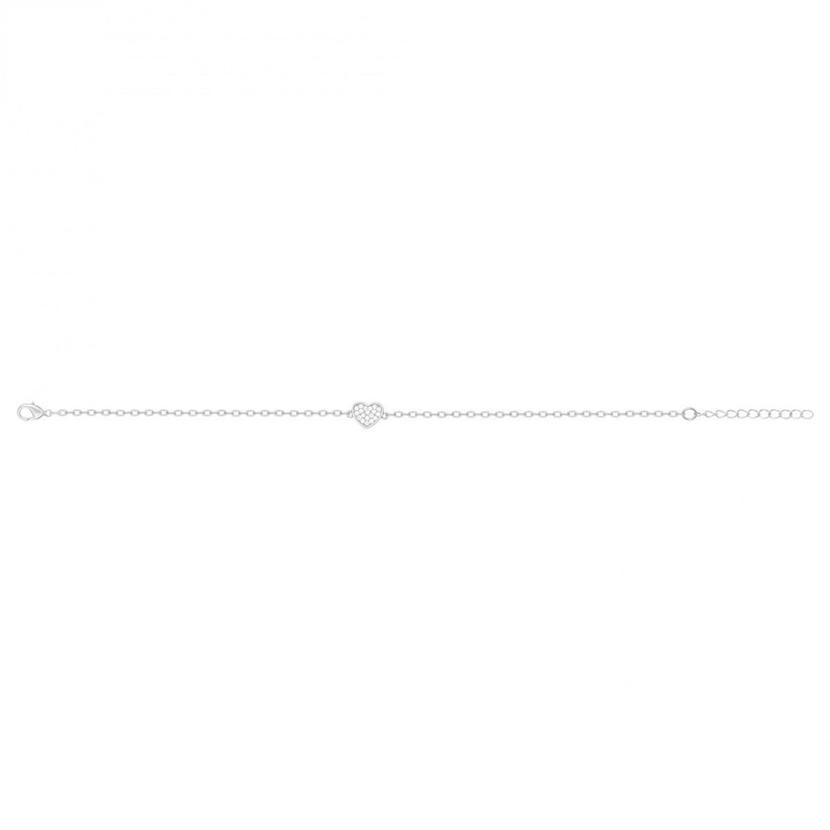 Bracelet en Argent avec oxyde de zirconium blanc