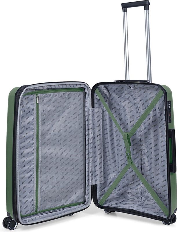 TravelZ - Swinger - Handbagage Koffer - Groen - 55 cm - 35 ltr met TSA-slot