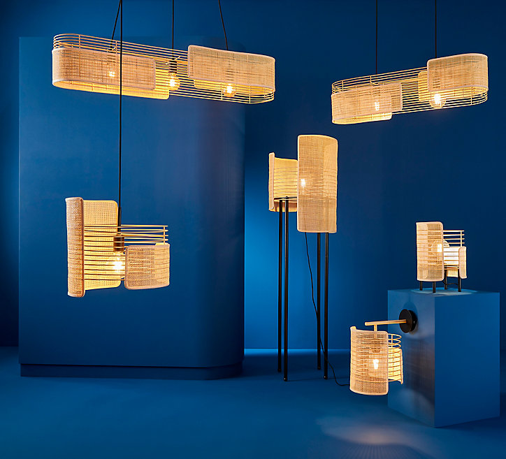 Suspension Jaffna 2 lumières réglable E27 IP20 60W Nordlux naturel
