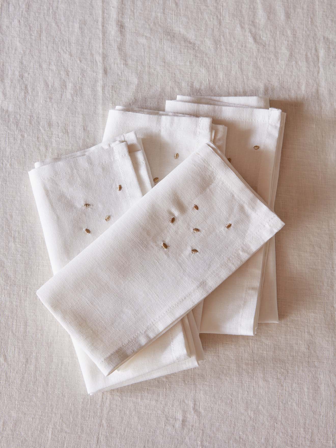Serviette de table coton/lin par lot de 4