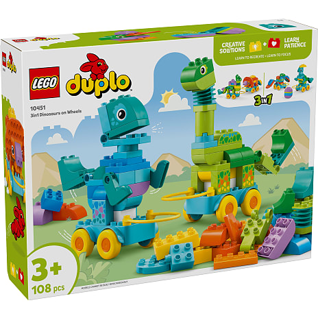 LEGO DUPLO By 3-i-1-dinosaurer på hjul 10451