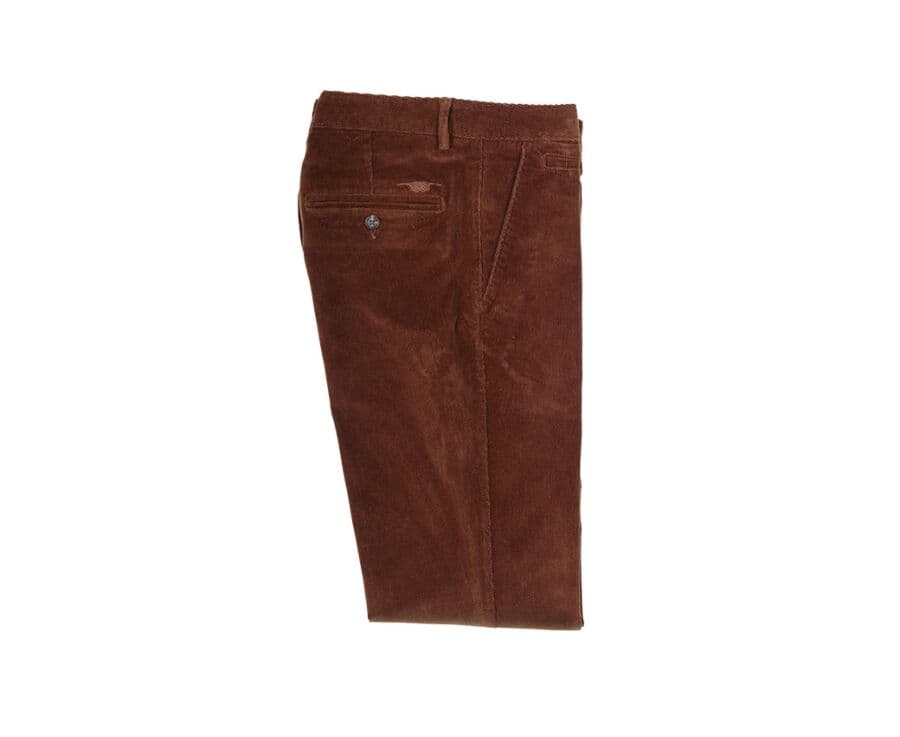 Pantalon chino velours côtelé homme Caramel Foncé - NORMAN
