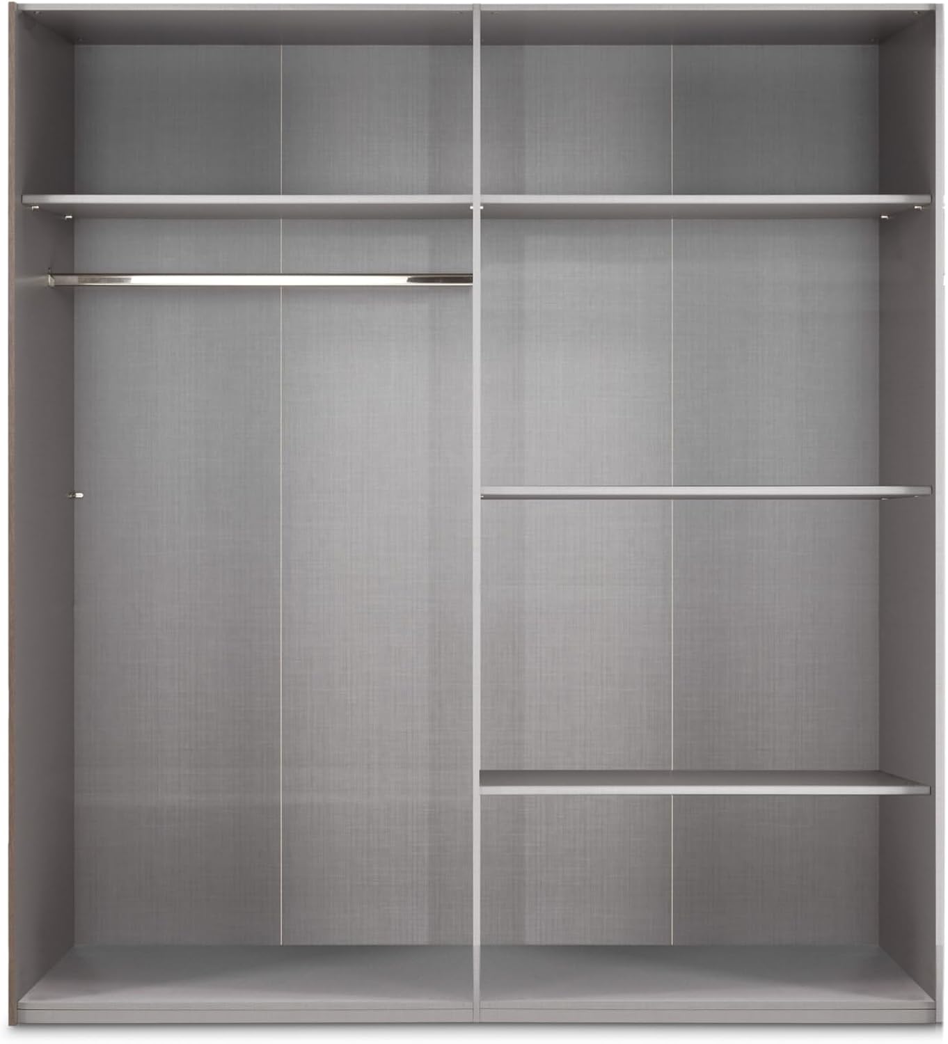 möbelando Komplettschlafzimmer >Angie< in Weiss + Graphit - 519x208x210cm (BxHxT)
