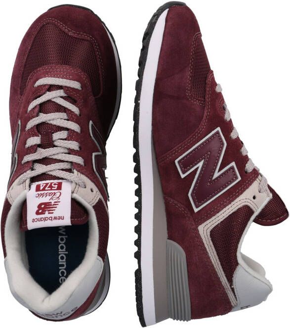 New balance Sneakers laag '574' poederroze robijnrood wit