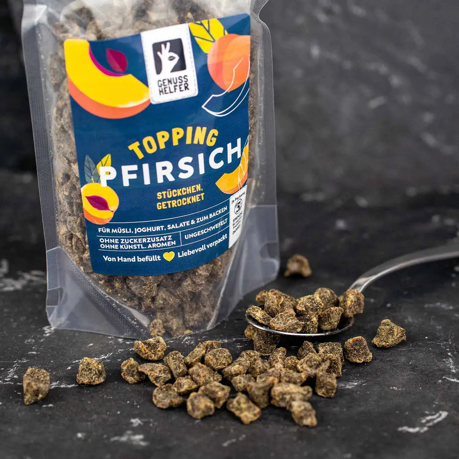 Pfirsichstückchen, getrocknet