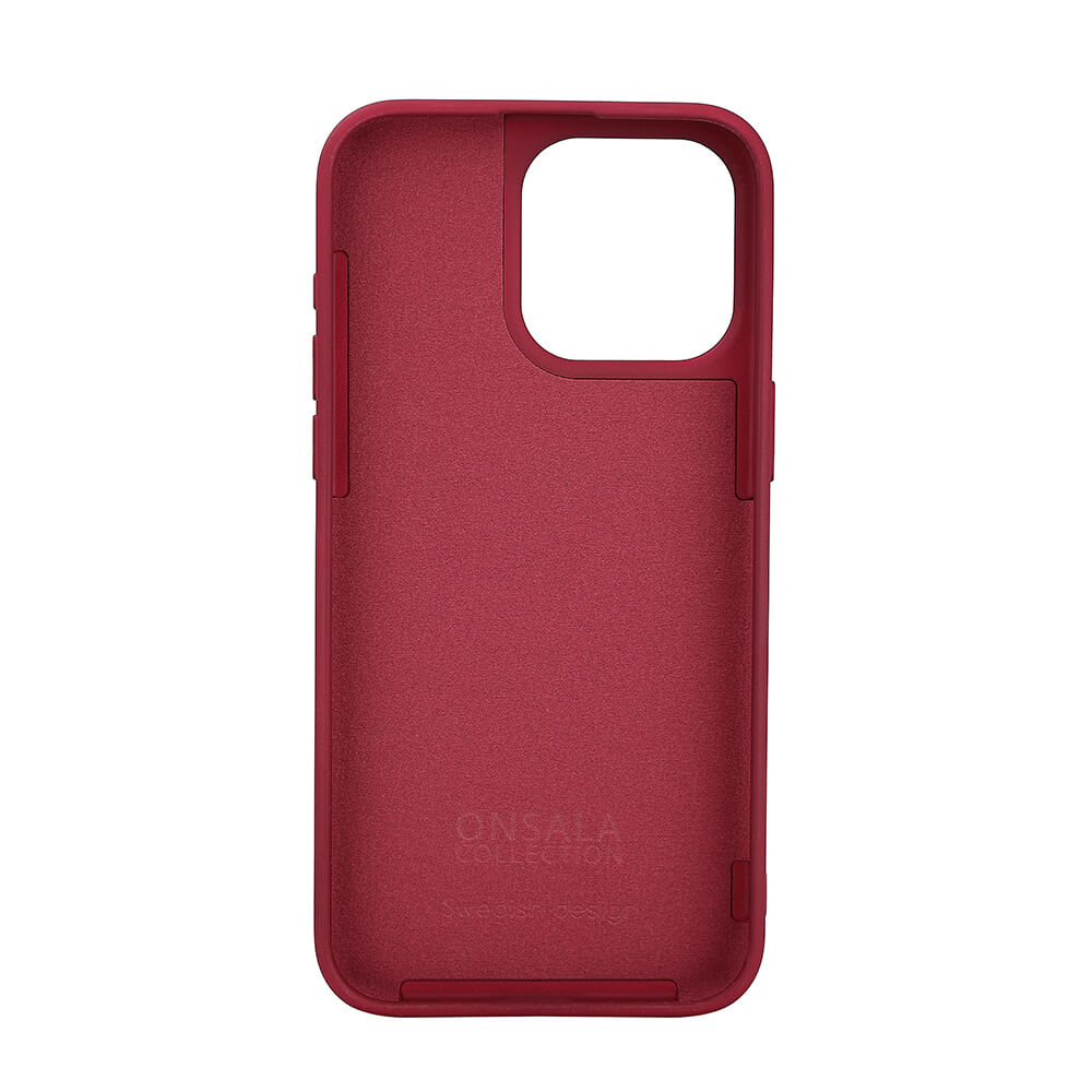 iPhone 15 Pro Max MagSafe Silikon Case Hülle MagSeries Recycled - Dunkelrot
