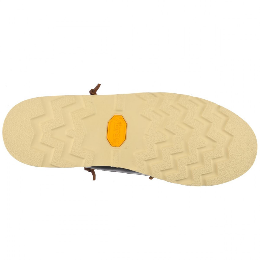 SENECA DARK BROWN OCRA-Mocassin bicolore en cuir pour homme