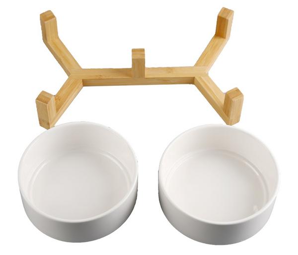 Dehner Lieblinge Keramiknapf-Set, creme, 2 x