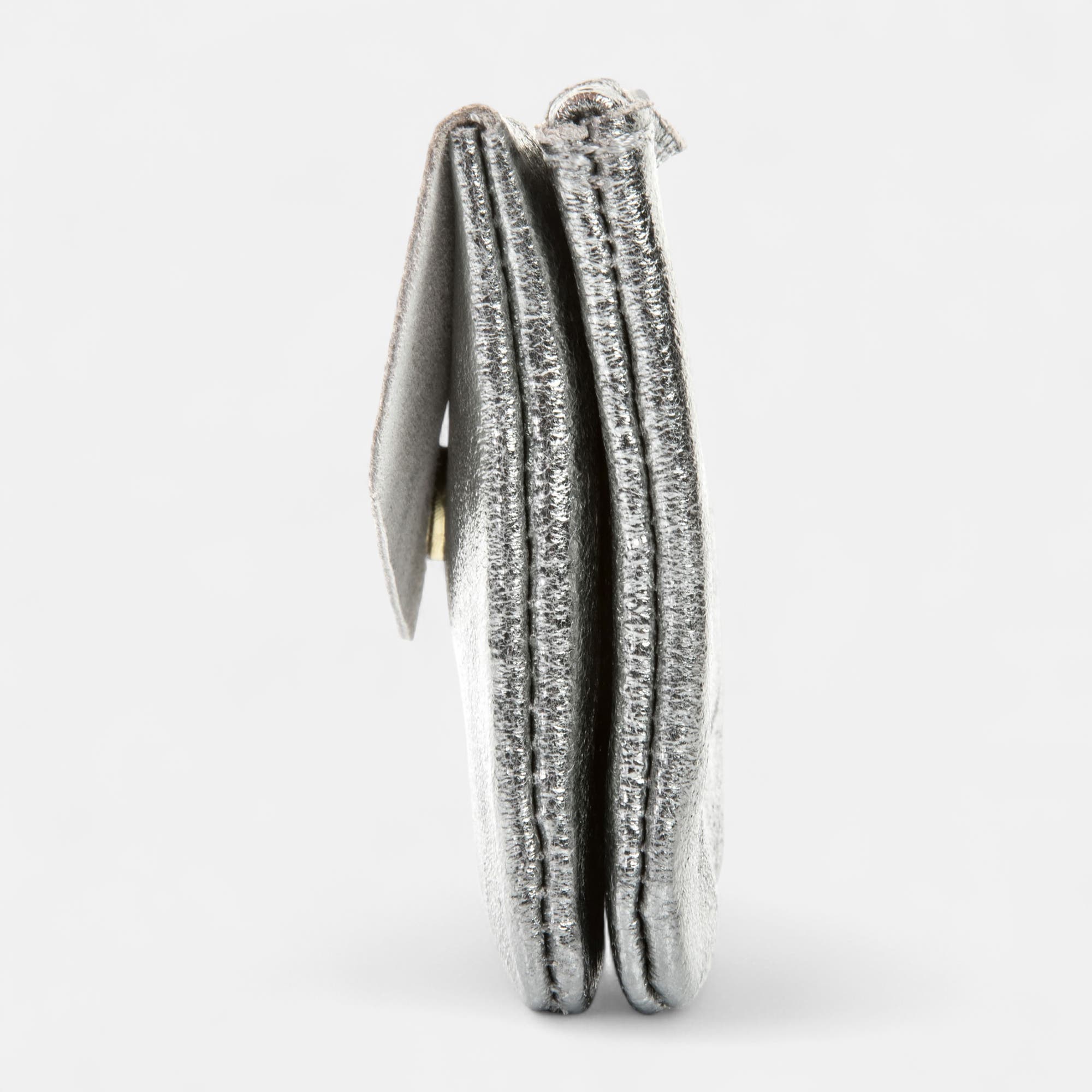 Petite maroquinerie en cuir argent