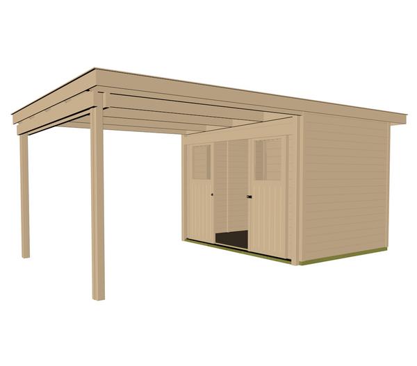 Weka Schiebetürhaus 225 + 295 cm XL-Anbau