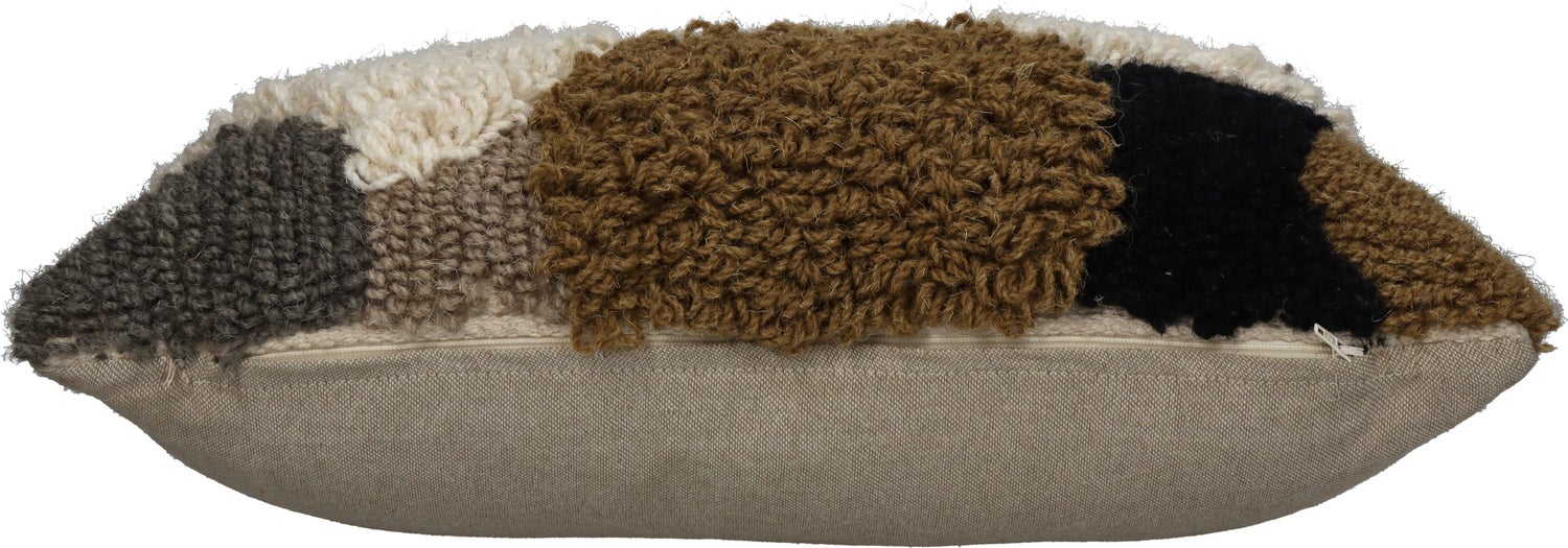 HD Collection sierkussen Jollie bruin / wit 45 x 45 cm