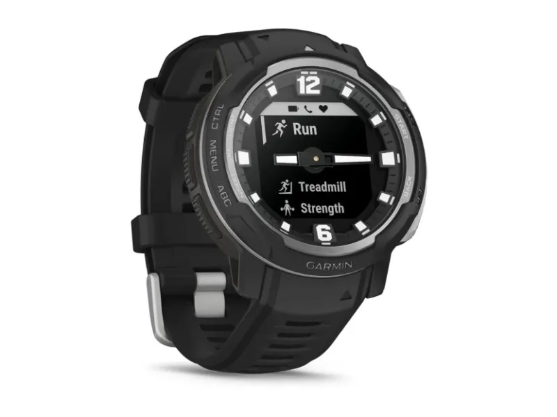 Garmin Instinct Crossover - Standard Edition - 45 mm - fiberforstærket polymer - sportsur med bånd - silikone - håndledsstørrelse: 135-230 mm - monokrom - 64 MB - Bluetooth, ANT  - 65 g - sort