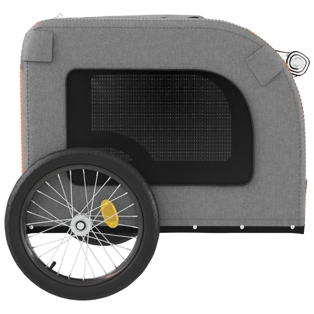 Remorque de vélo pour animaux de compagnie orange et gris