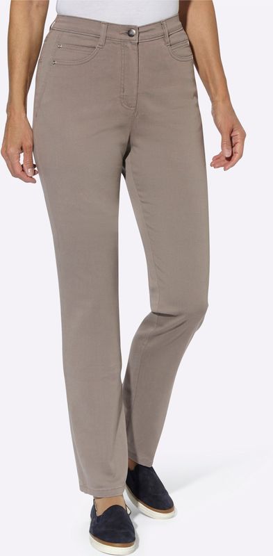 Dames 5-pocketjeans in taupe