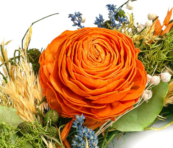 Dehner Kranz Beauty, orange, ca. Ø25 cm