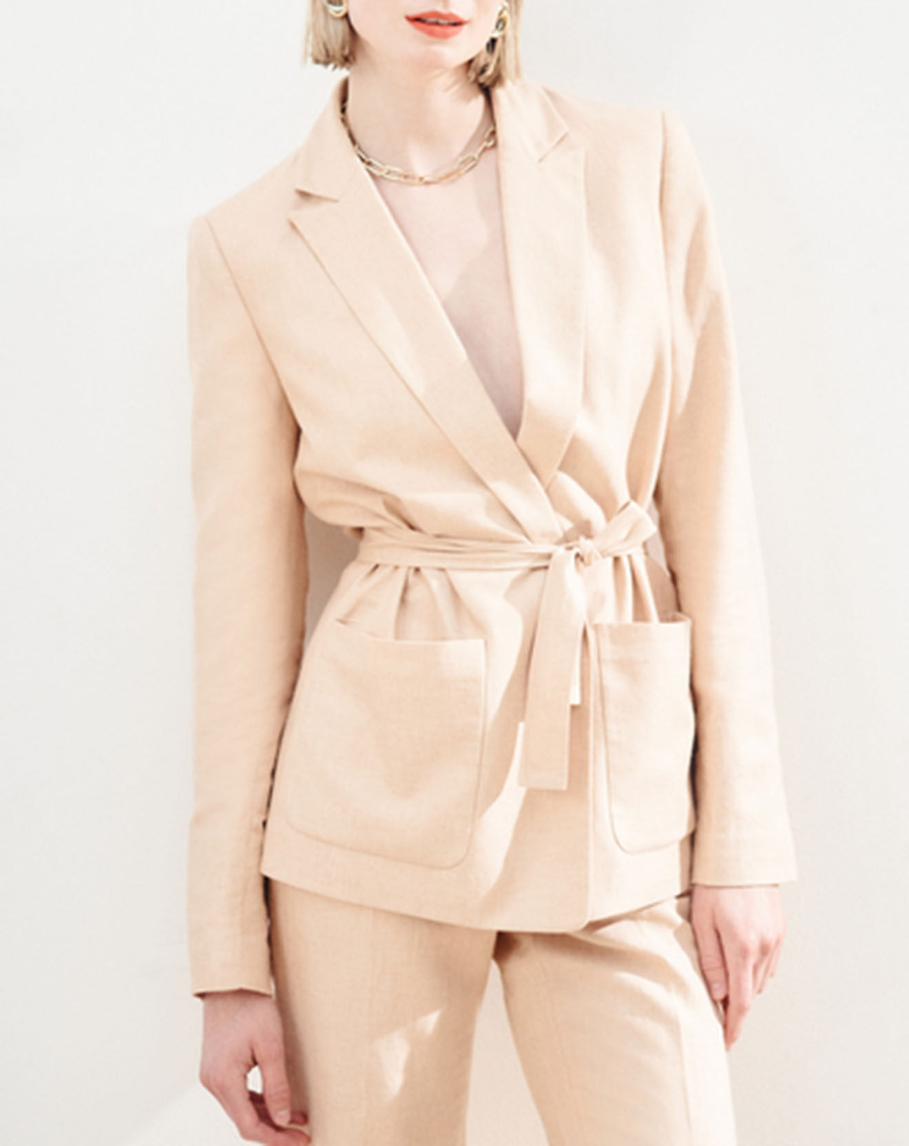 Caroll Blazer en Lin mélangé Isaline teint