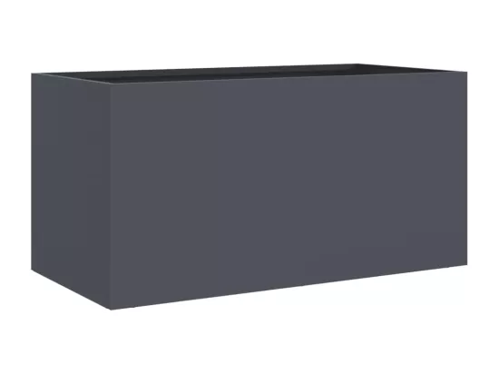 Jardinière anthracite 62x30x29 cm acier laminé à froid