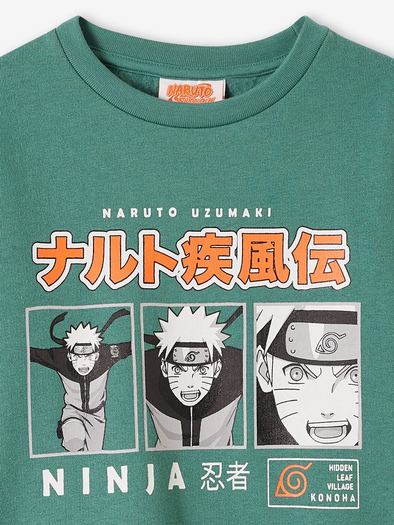 Moletom Naruto® Uzumaki para meninos, verde menta
