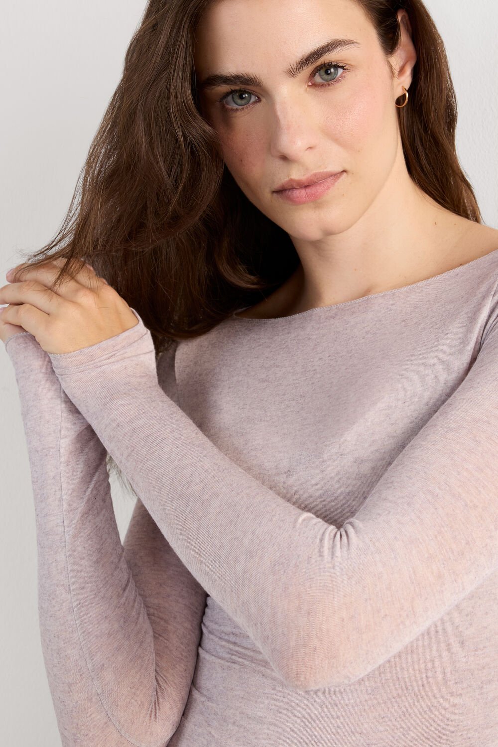 Blusa ultraleve de cashmere com decote canoa