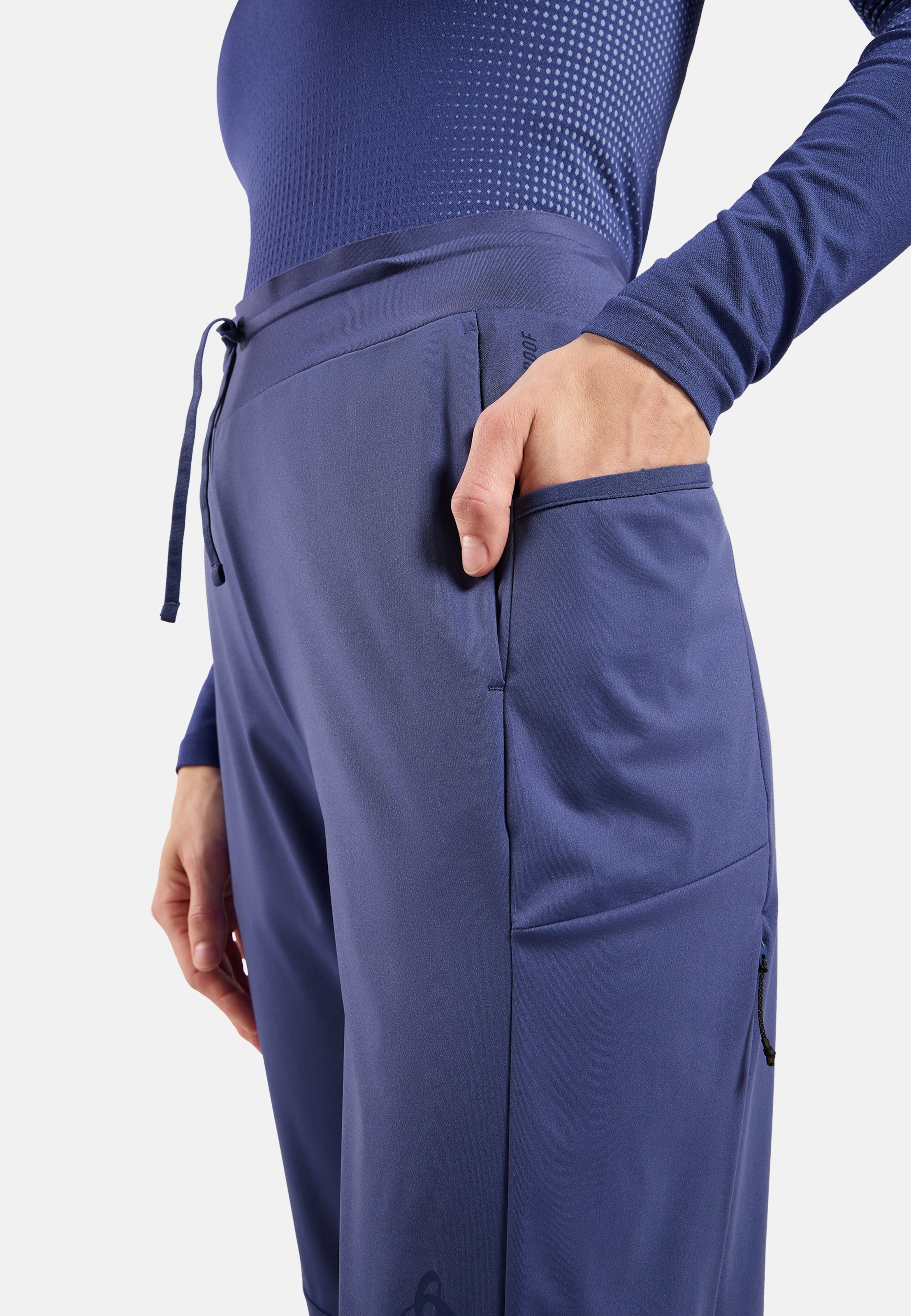 Winddichte Zeroweight Pro Warm Langlaufhose in Skipper Blue