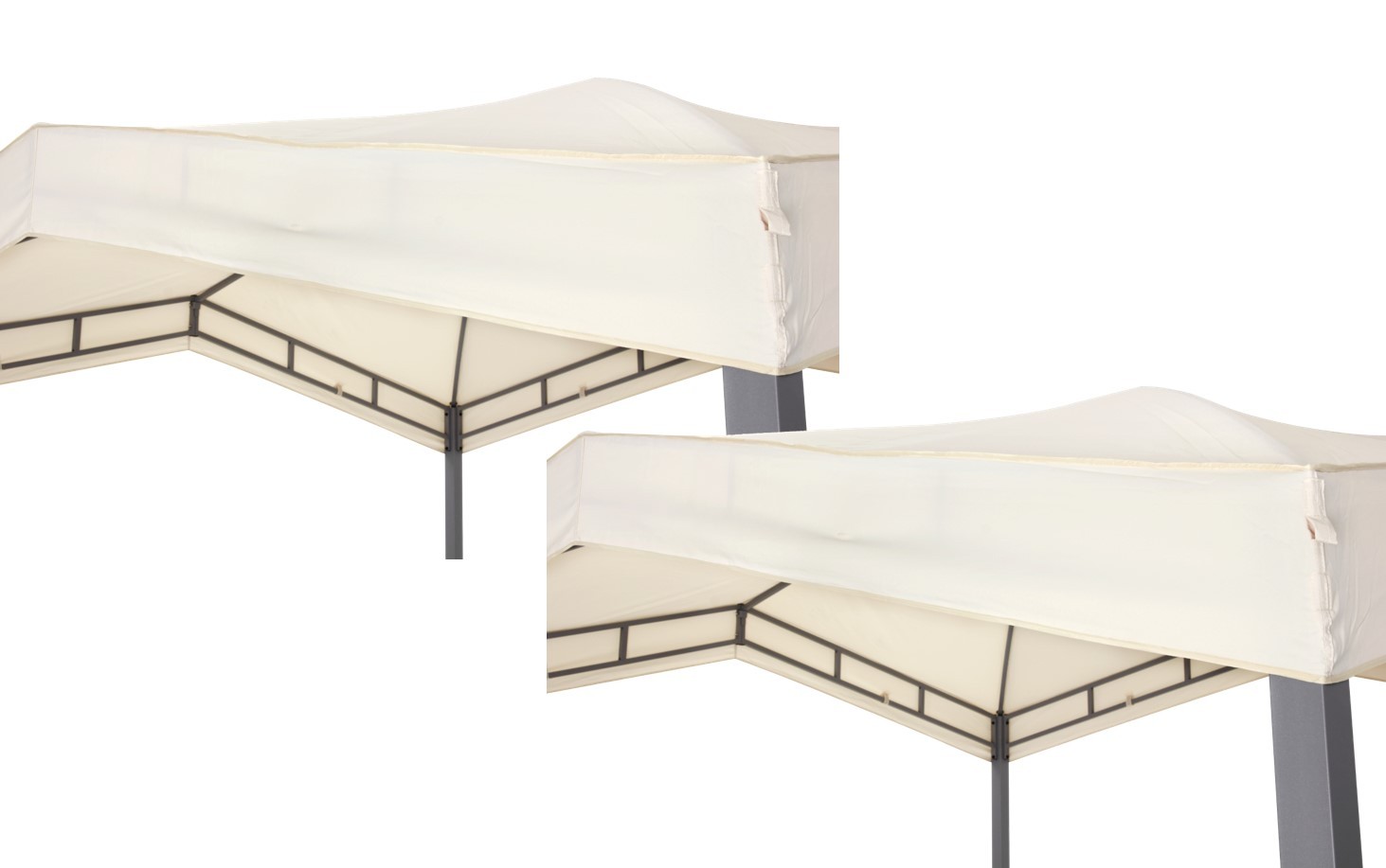 2 Dächer für Pavillon MARABO - beige - 300x300 cm