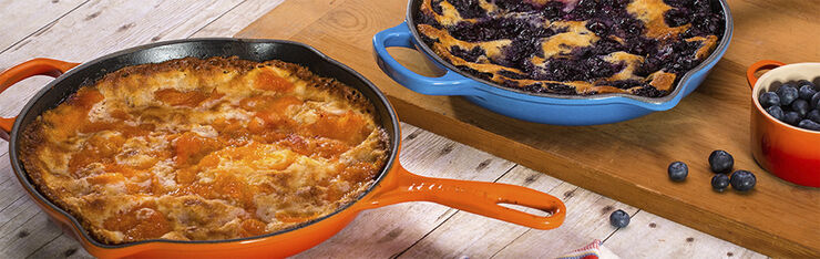 Le Creuset Stegepande i støbejern 23cm Volcanic Vulkan