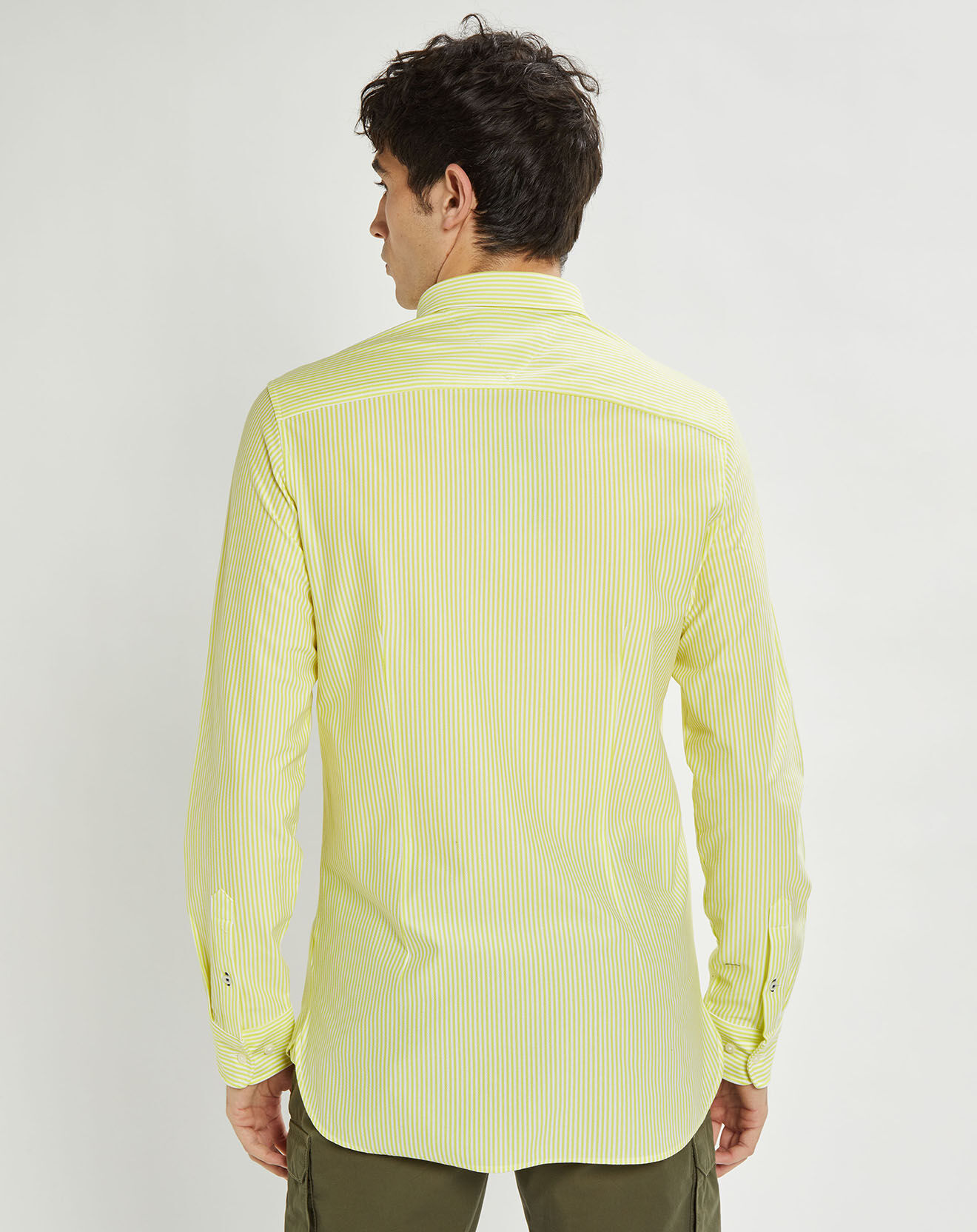Tommy Hilfiger Chemise slim 1985 Knit Striped jaune
