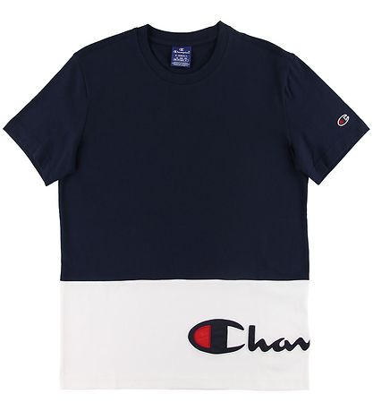 Champion Fashion T-Shirt - Navy/Weiß m. Logo