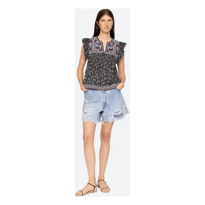 Sea NY Blouse Brodée Everly | Noir