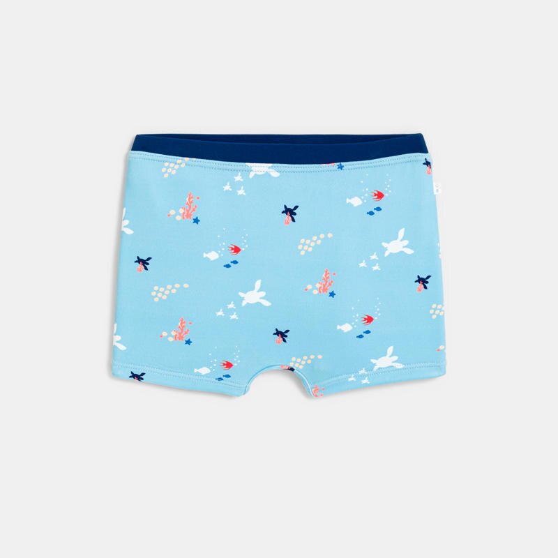 Boxer de bain anti uv tortues bleu bébé garçon Gris ou noir