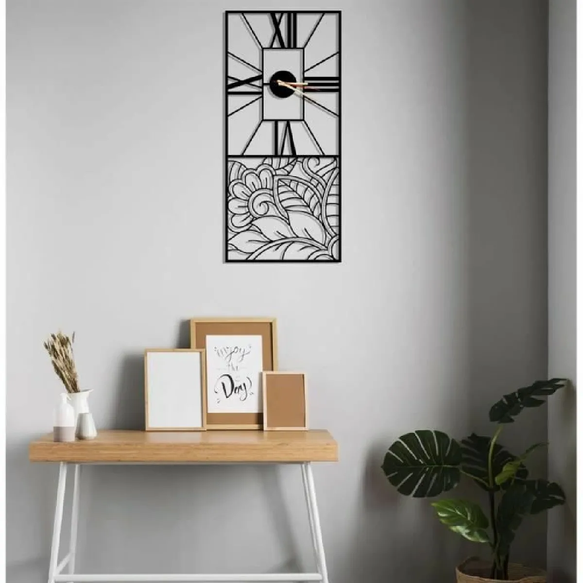 Dekory Feuille Horloge Murale
