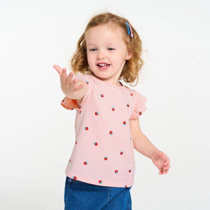 T-shirt à pois rose bébé fille Rose